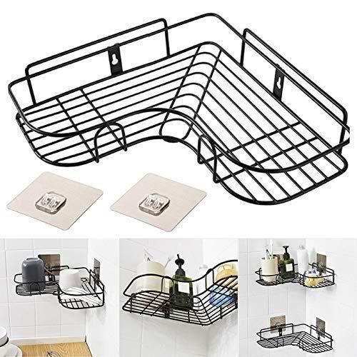 Kitchen Organiser Corner Shelf - Wall Mount Stainless Steel Storage Rack ( Pack of 2 )