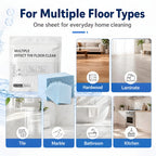 Floor cleaning sheets for hardwood, laminate, tile, marble, bathroom and kitchen floors
