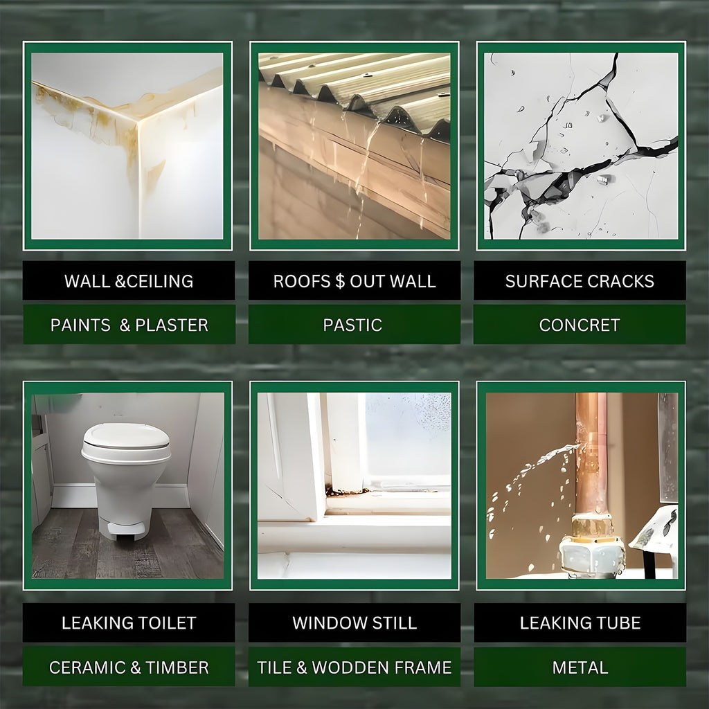 Uses of transparent waterproof glue on walls, ceilings, roofs, surface cracks, toilets, window sills and pipes