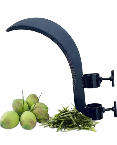 Grass Sickle Cutter Head with Pole Clamps - Coconut Plucker & Branch Cutter