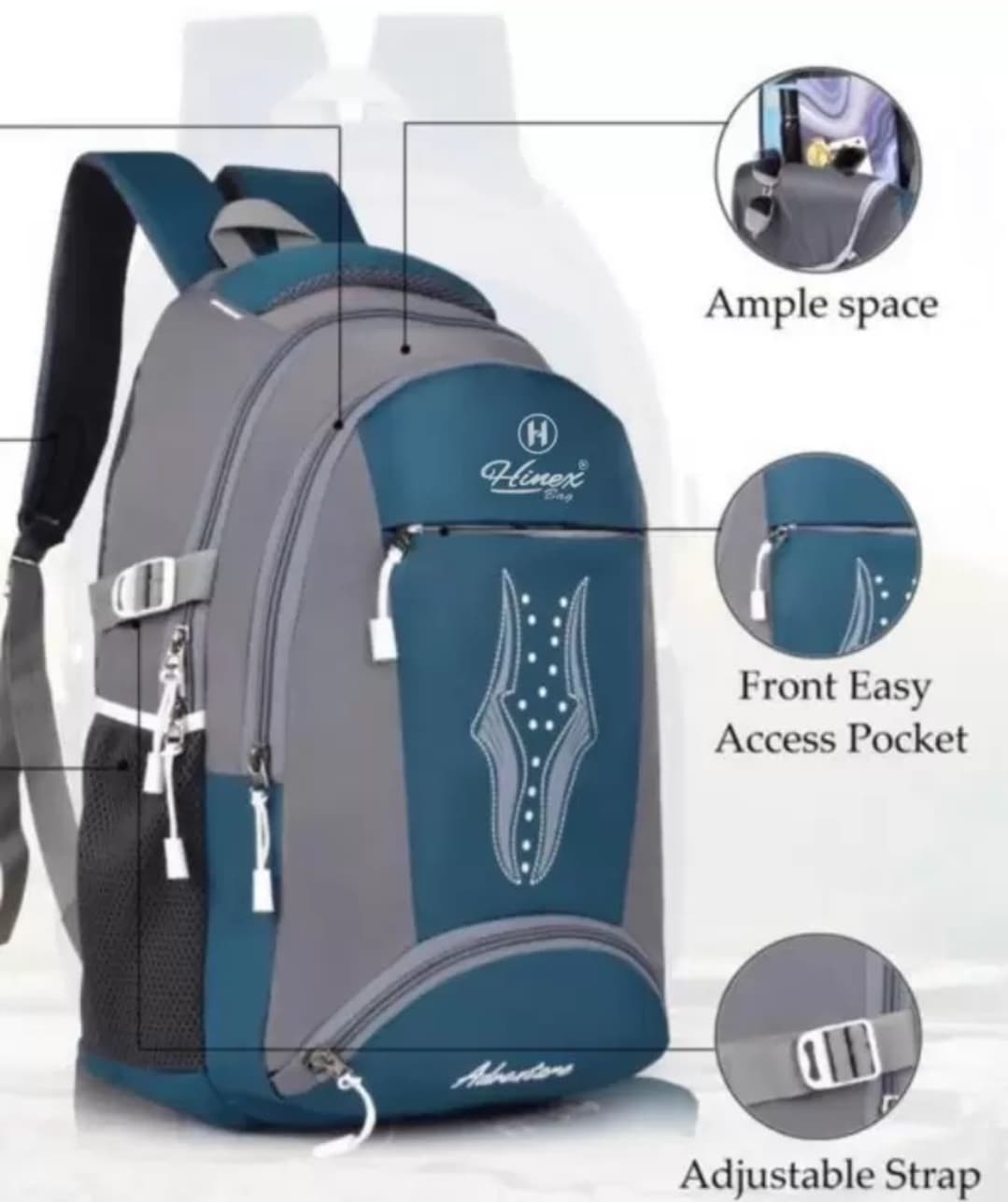 Sleek Blue Laptop Backpack for Men & Women | Stylish College & Work Companion