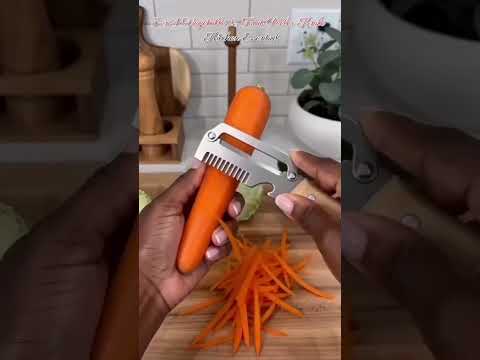3-in-1 Vegetable Peeler Knife with Bottle Opener & Fish Scaler, Wooden Handle