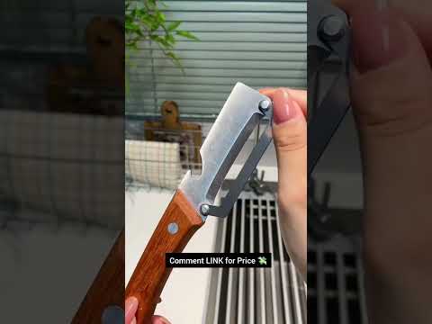 2-in-1 Stainless Steel Vegetable Peeler with Wooden Handle & Bottle Opener
