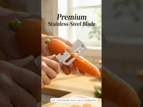 3-in-1 Vegetable Peeler Knife with Bottle Opener & Fish Scaler, Wooden Handle