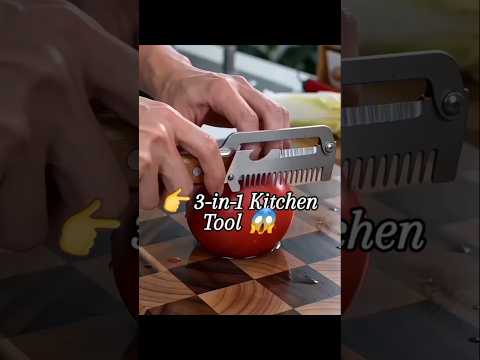 3-in-1 Vegetable Peeler Knife with Bottle Opener & Fish Scaler, Wooden Handle